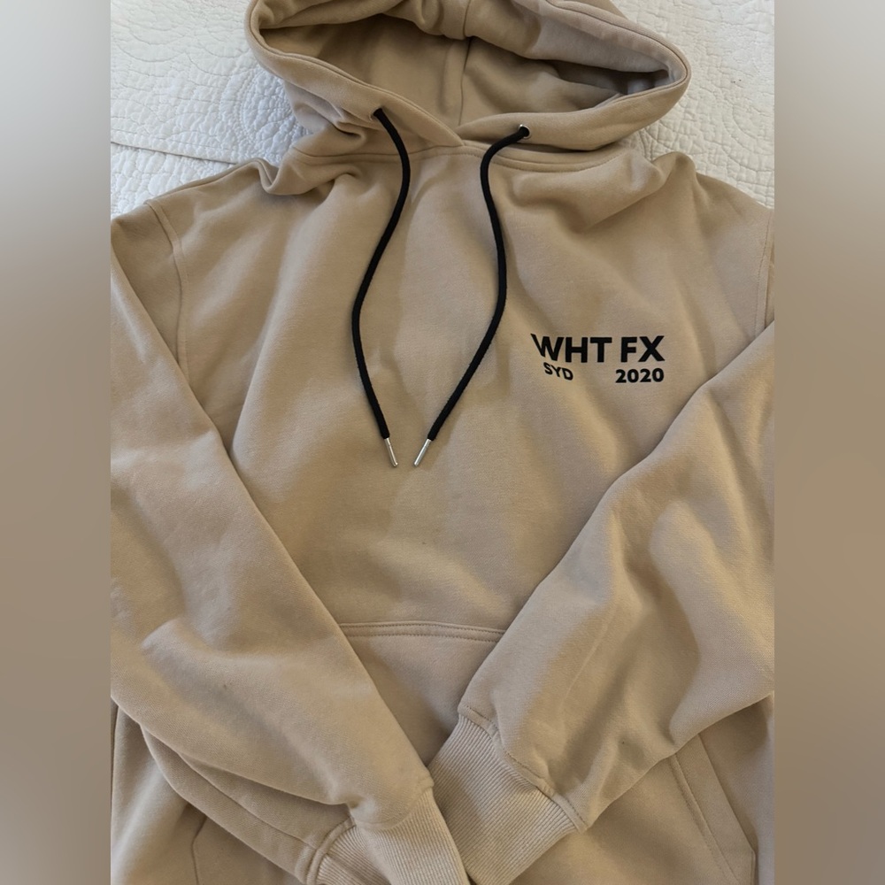 White Fox Tan Hoodie